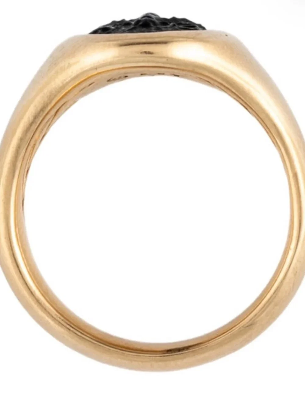 DAVID YURMAN 18K 750 YELLOW GOLD ONYX BEE PINKY RING